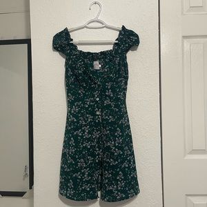 Princess polly Green floral Mini Dress